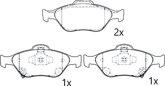 Omnicraft NAMJ2K021CBAA - Brake Pad Set, disc brake autospares.lv