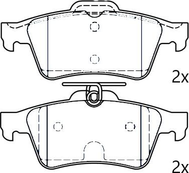 Omnicraft NAMJ2M007AKAA - Brake Pad Set, disc brake autospares.lv