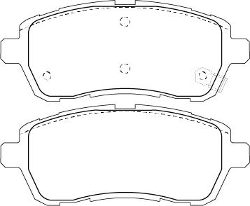 Omnicraft QBR116 - Brake Pad Set, disc brake autospares.lv