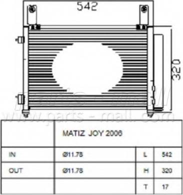 Onnuri GCDD-021 - Condenser, air conditioning autospares.lv