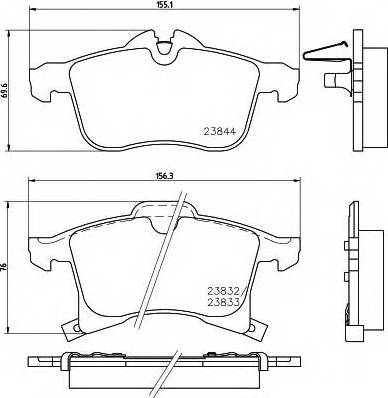 Opel 93192578 - Brake Pad Set, disc brake autospares.lv
