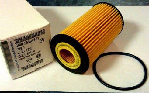 Opel 06 50 172 - Oil Filter autospares.lv