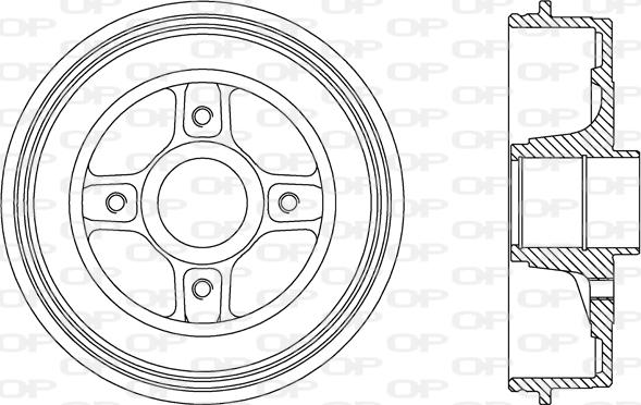 Open Parts BAD9068.30 - Brake Drum autospares.lv