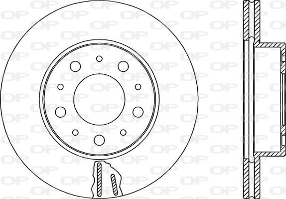 Open Parts BDR1609.20 - Brake Disc autospares.lv