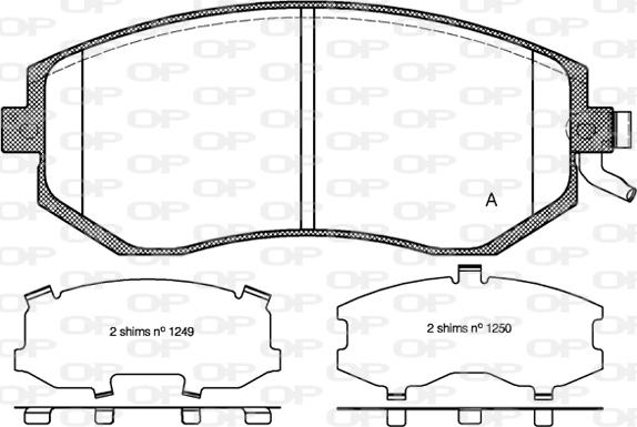 Open Parts BPA0951.04 - Brake Pad Set, disc brake autospares.lv