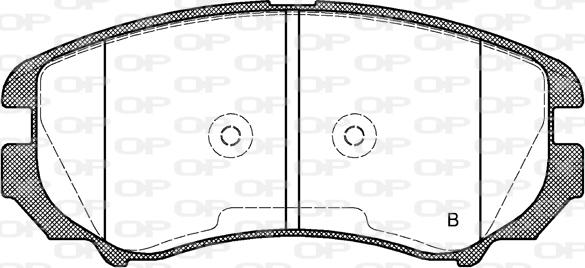 Open Parts BPA0953.02 - Brake Pad Set, disc brake autospares.lv