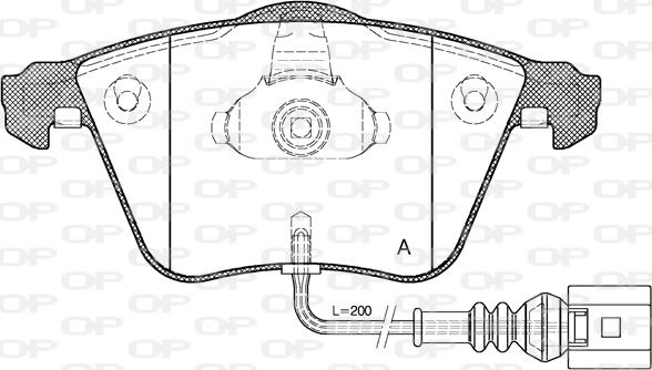 Open Parts BPA0964.41 - Brake Pad Set, disc brake autospares.lv