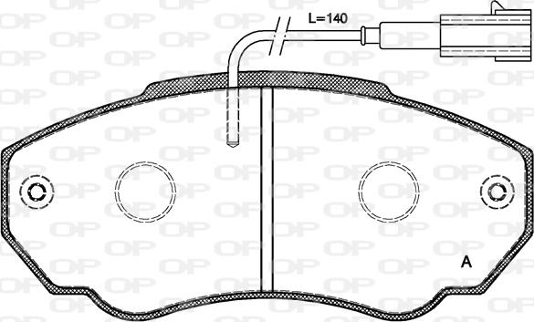 Open Parts BPA0960.01 - Brake Pad Set, disc brake autospares.lv