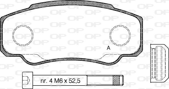 Open Parts BPA0961.00 - Brake Pad Set, disc brake autospares.lv