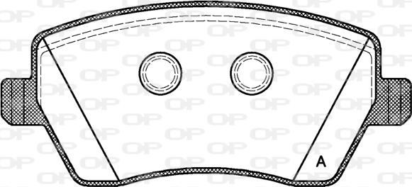 Open Parts BPA0987.00 - Brake Pad Set, disc brake autospares.lv