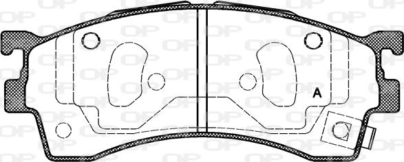 Open Parts BPA0415.12 - Brake Pad Set, disc brake autospares.lv