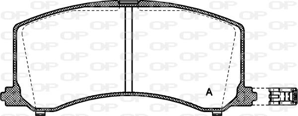 Open Parts BPA0595.02 - Brake Pad Set, disc brake autospares.lv