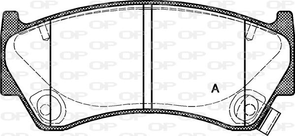 Open Parts BPA0592.12 - Brake Pad Set, disc brake autospares.lv