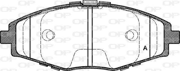 Open Parts BPA0696.00 - Brake Pad Set, disc brake autospares.lv