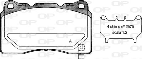 Open Parts BPA0666.04 - Brake Pad Set, disc brake autospares.lv