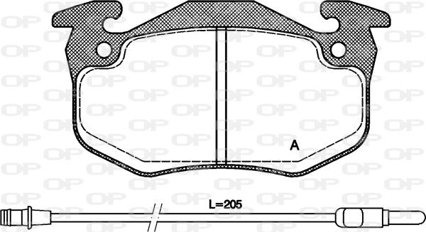 Open Parts BPA0144.32 - Brake Pad Set, disc brake autospares.lv