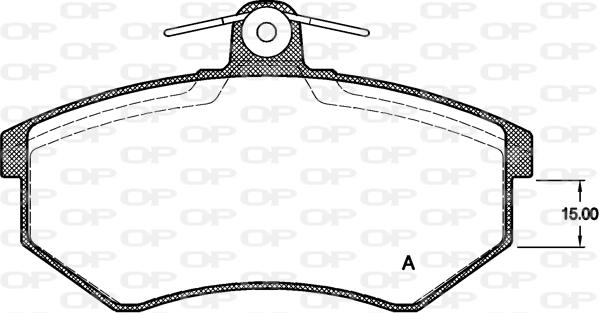 Open Parts BPA0134.00 - Brake Pad Set, disc brake autospares.lv