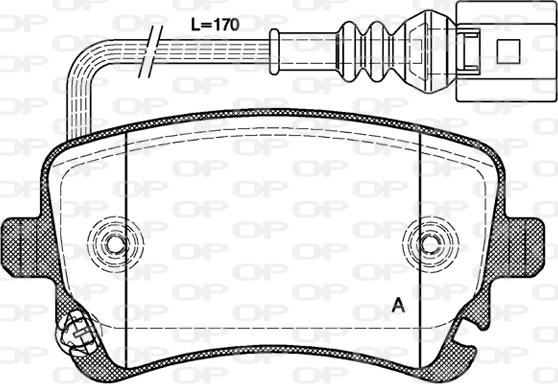 Open Parts BPA0897.11 - Brake Pad Set, disc brake autospares.lv