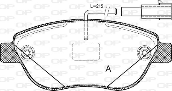 Open Parts BPA0859.12 - Brake Pad Set, disc brake autospares.lv