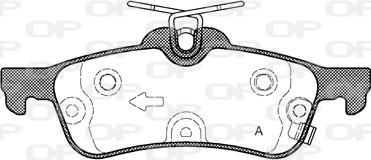 Open Parts BPA0862.12 - Brake Pad Set, disc brake autospares.lv