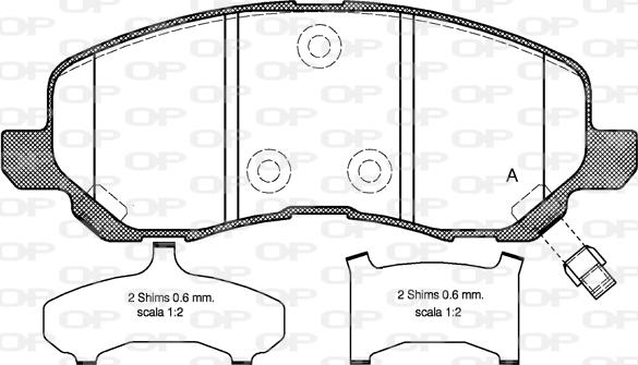 Open Parts BPA0804.31 - Brake Pad Set, disc brake autospares.lv
