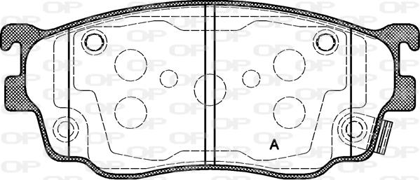 Open Parts BPA0800.12 - Brake Pad Set, disc brake autospares.lv