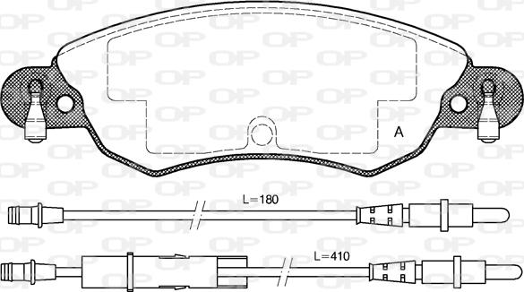 Open Parts BPA0829.04 - Brake Pad Set, disc brake autospares.lv