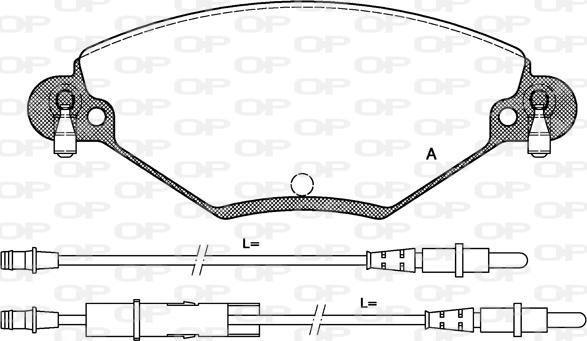 Open Parts BPA0828.04 - Brake Pad Set, disc brake autospares.lv