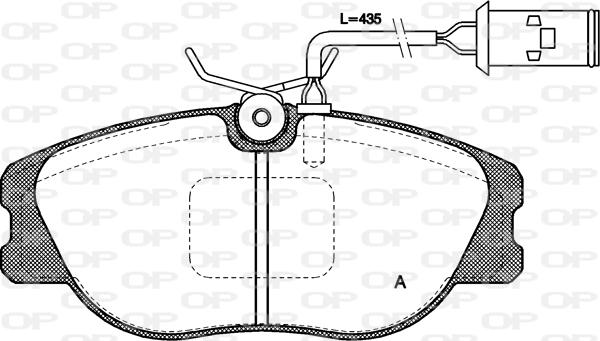 Open Parts BPA0305.02 - Brake Pad Set, disc brake autospares.lv