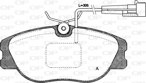 Open Parts BPA0305.31 - Brake Pad Set, disc brake autospares.lv