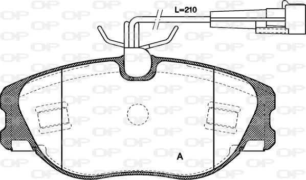 Open Parts BPA0305.72 - Brake Pad Set, disc brake autospares.lv