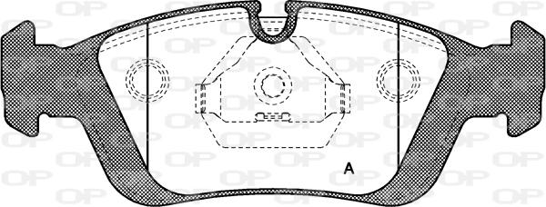 Open Parts BPA0384.00 - Brake Pad Set, disc brake autospares.lv