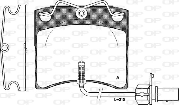 Open Parts BPA0385.11 - Brake Pad Set, disc brake autospares.lv