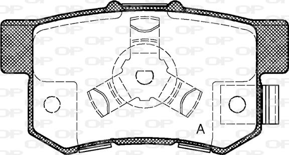 Open Parts BPA0325.04 - Brake Pad Set, disc brake autospares.lv