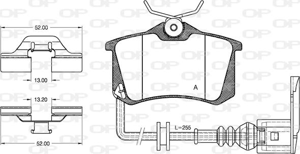 Open Parts BPA0263.41 - Brake Pad Set, disc brake autospares.lv