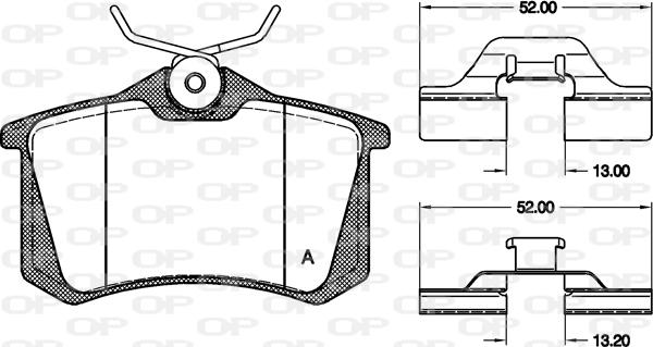 Open Parts BPA0263.03 - Brake Pad Set, disc brake autospares.lv