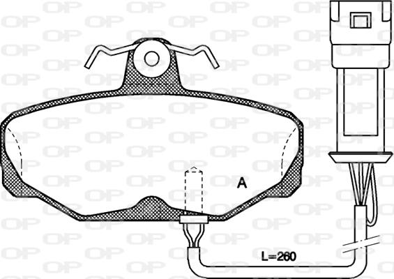 Open Parts BPA0205.02 - Brake Pad Set, disc brake autospares.lv