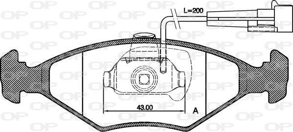 Open Parts BPA0281.42 - Brake Pad Set, disc brake autospares.lv