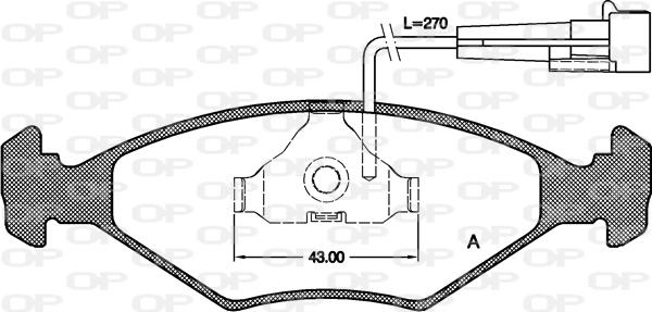 Open Parts BPA0281.12 - Brake Pad Set, disc brake autospares.lv