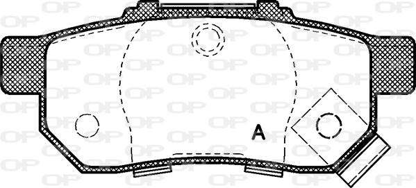 Open Parts BPA0233.52 - Brake Pad Set, disc brake autospares.lv