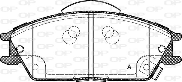 Open Parts BPA0224.22 - Brake Pad Set, disc brake autospares.lv