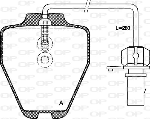 Open Parts BPA0752.22 - Brake Pad Set, disc brake autospares.lv