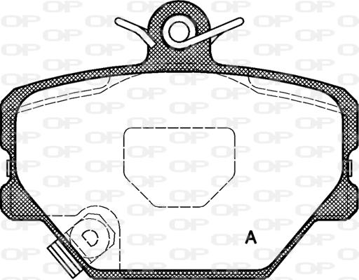 Open Parts BPA0705.02 - Brake Pad Set, disc brake autospares.lv