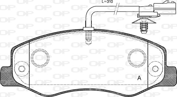 Open Parts BPA1442.01 - Brake Pad Set, disc brake autospares.lv