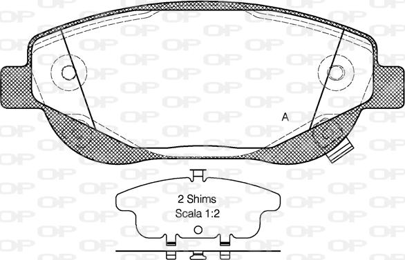 Open Parts BPA1453.02 - Brake Pad Set, disc brake autospares.lv