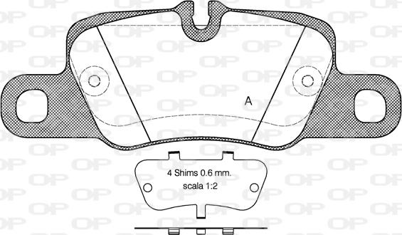 Open Parts BPA1401.00 - Brake Pad Set, disc brake autospares.lv