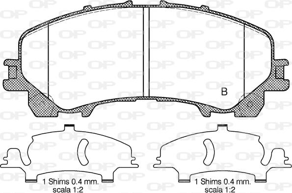 Open Parts BPA1407.12 - Brake Pad Set, disc brake autospares.lv