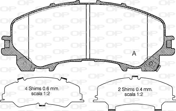 Open Parts BPA1407.12 - Brake Pad Set, disc brake autospares.lv