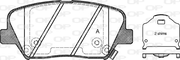 Open Parts BPA1412.02 - Brake Pad Set, disc brake autospares.lv