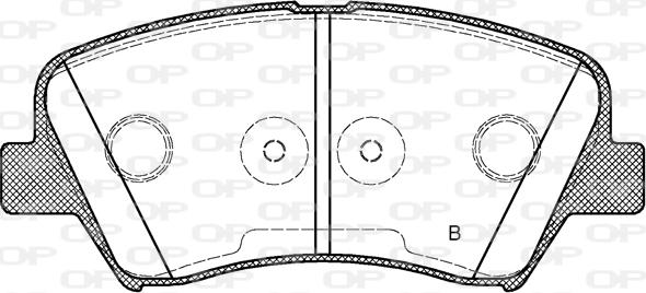 Open Parts BPA1412.32 - Brake Pad Set, disc brake autospares.lv